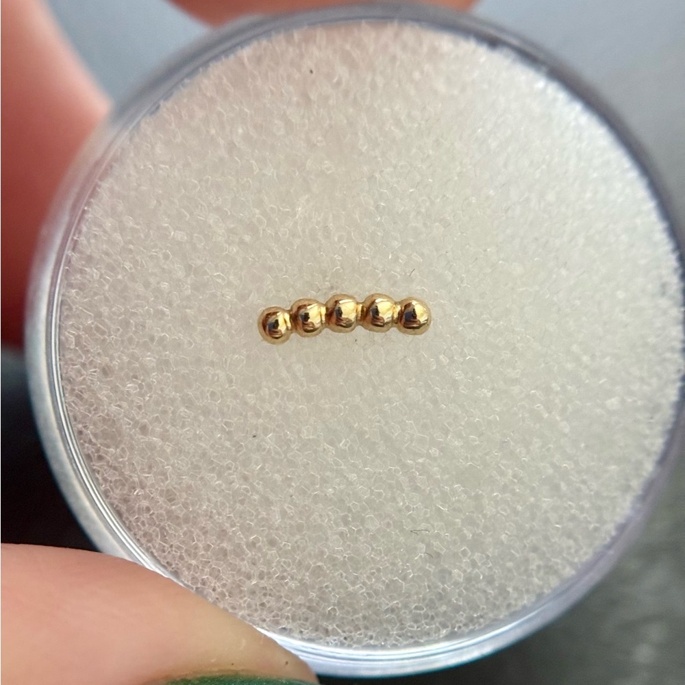 *SOLD* Norvoch Beaded Cluster Threadless End in Yellow Gold